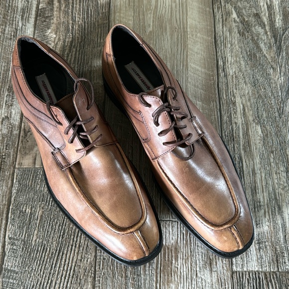 🌟Joseph Abboud 🌟Shoes Merrick 🌟Dress Cognac Oxford Lace Up Brown Mens Size, 10D - Picture 1 of 10